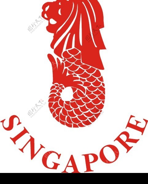 新加坡标志狮面人身图片