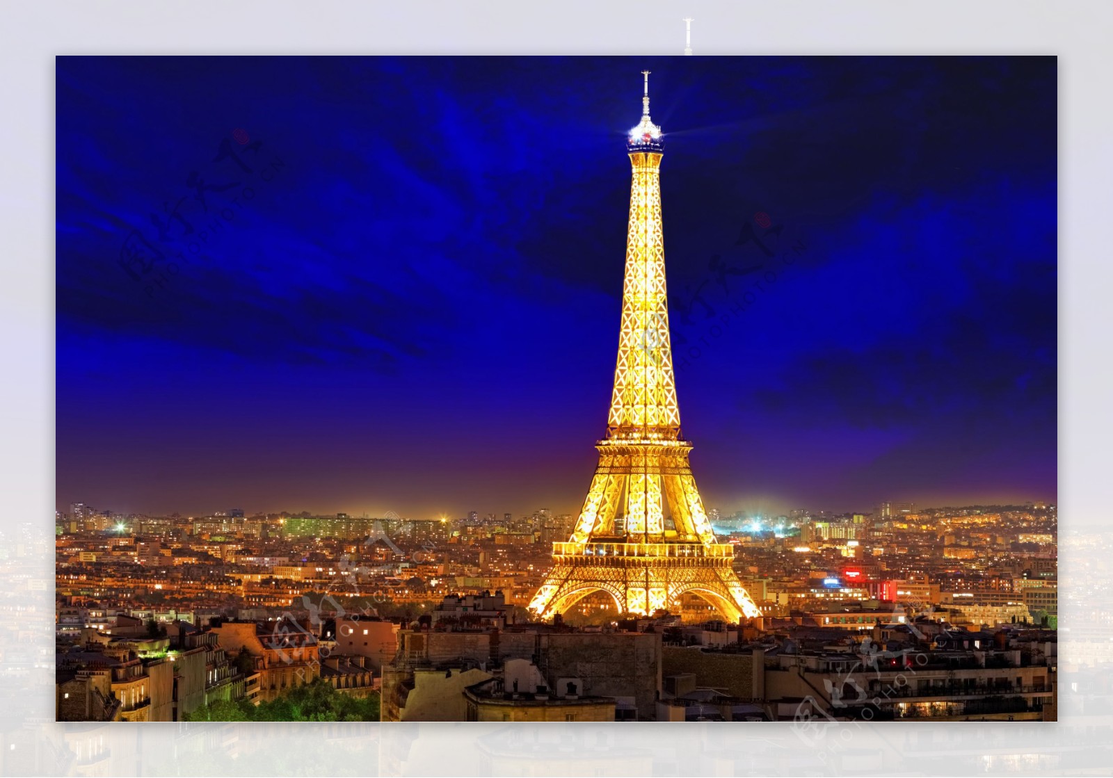 夜晚的巴黎埃菲尔铁塔,巴黎旅游攻略 - 马蜂窝