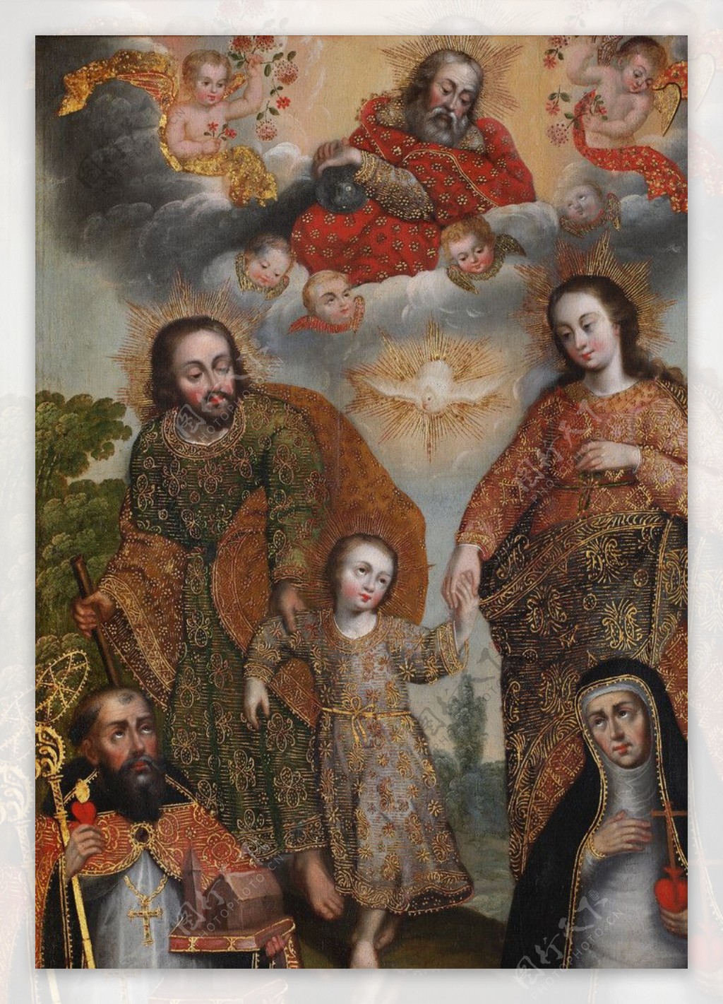 三位一体双圣奥古斯丁和圣凯瑟琳183西耶娜图片