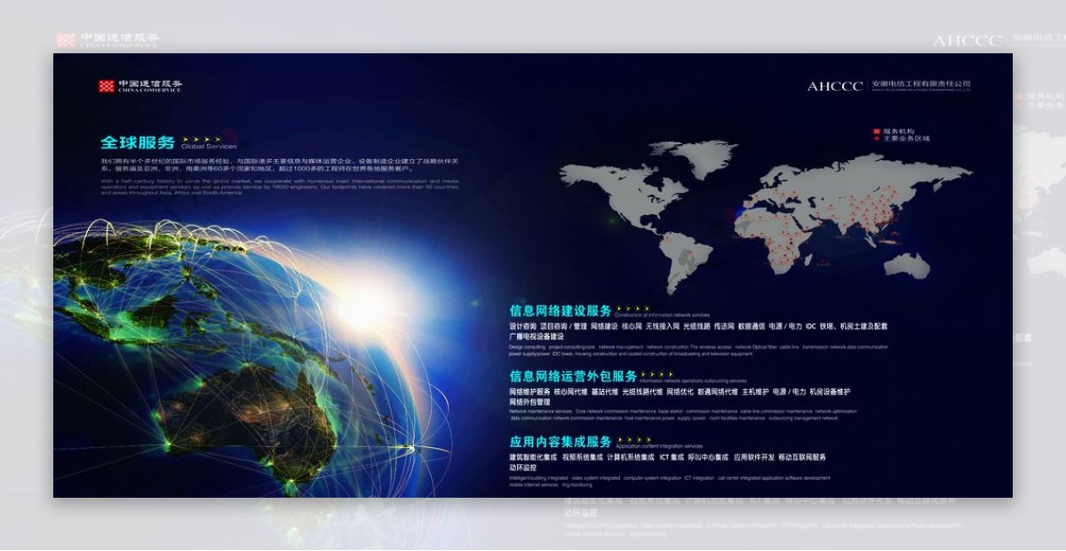 通信服务全球服务信息工程网络图片