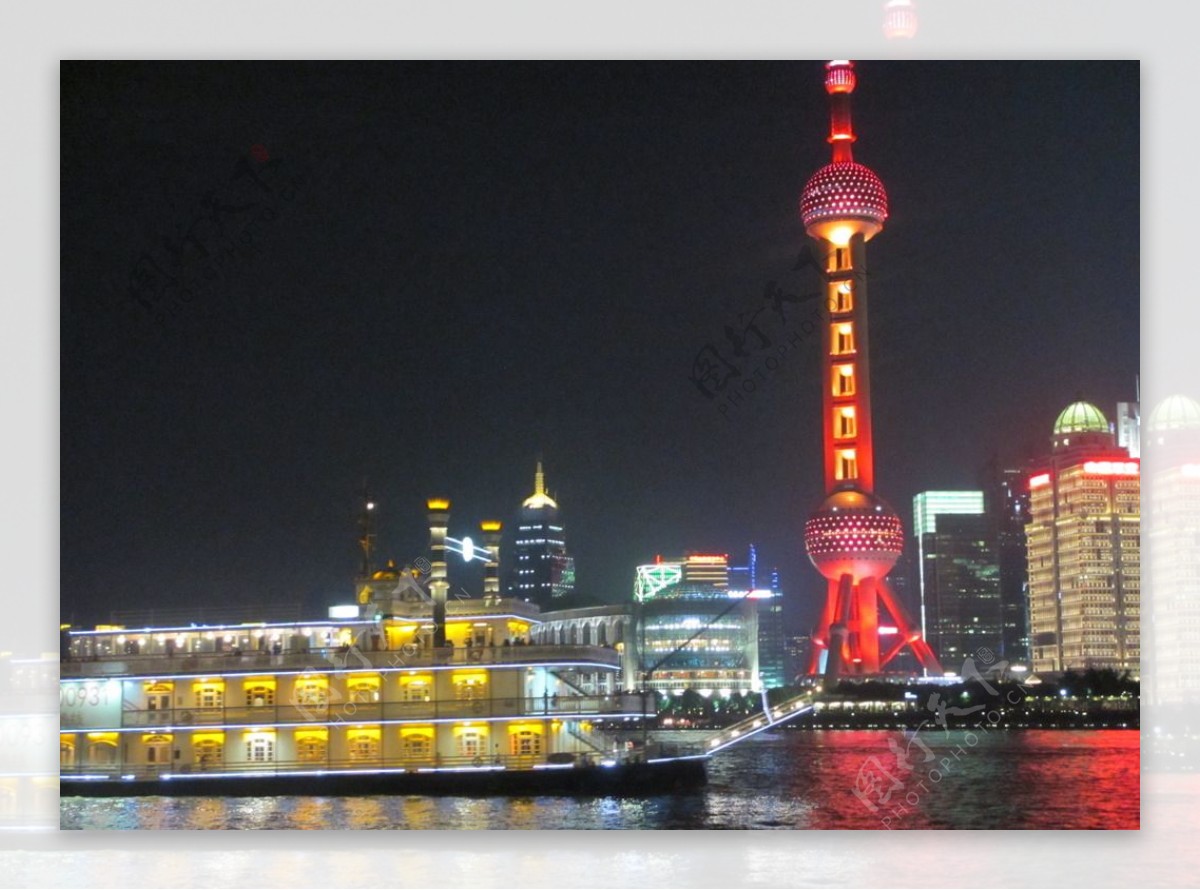 东方明珠夜景图片