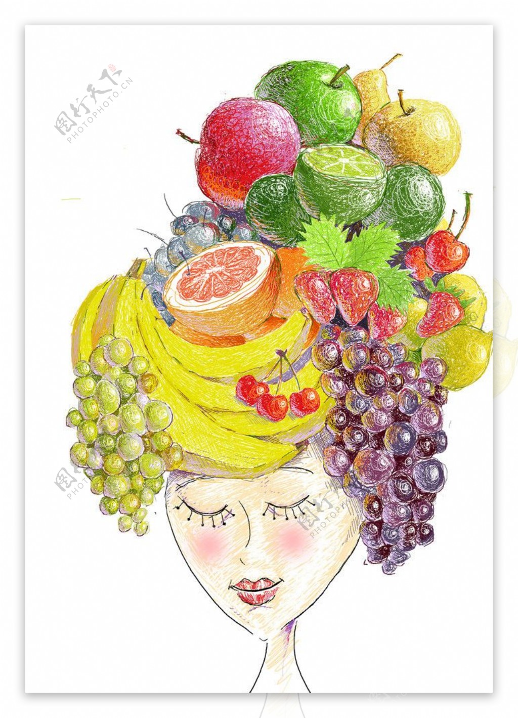 水果女人图片