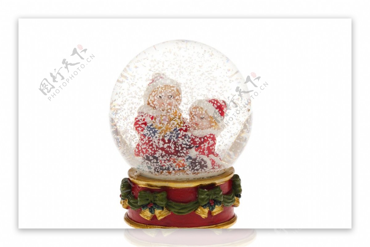 圣诞节水晶球高清图图片