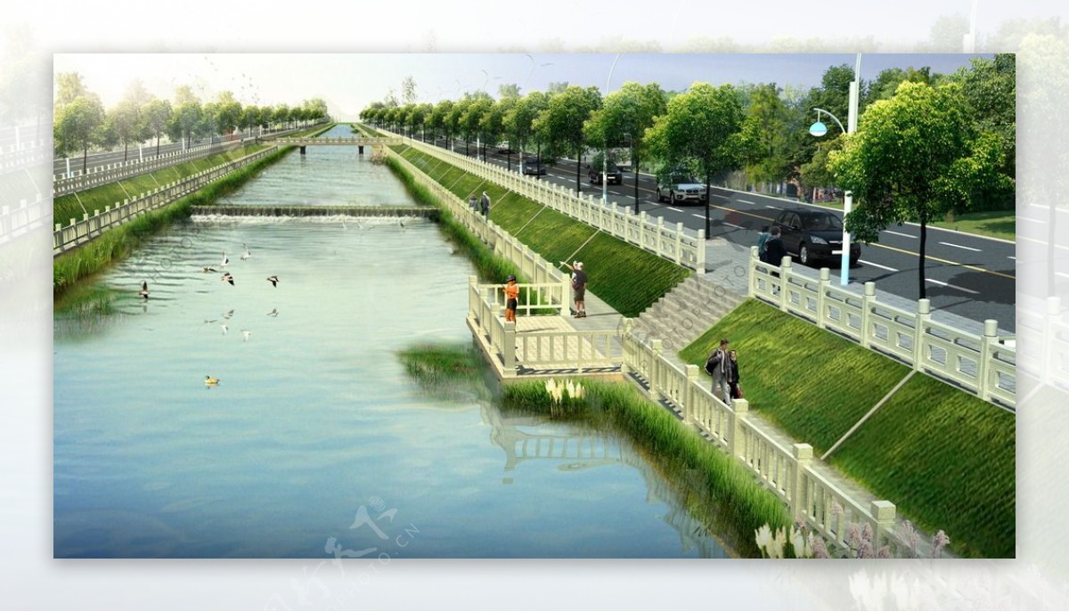 河道景观设计图片