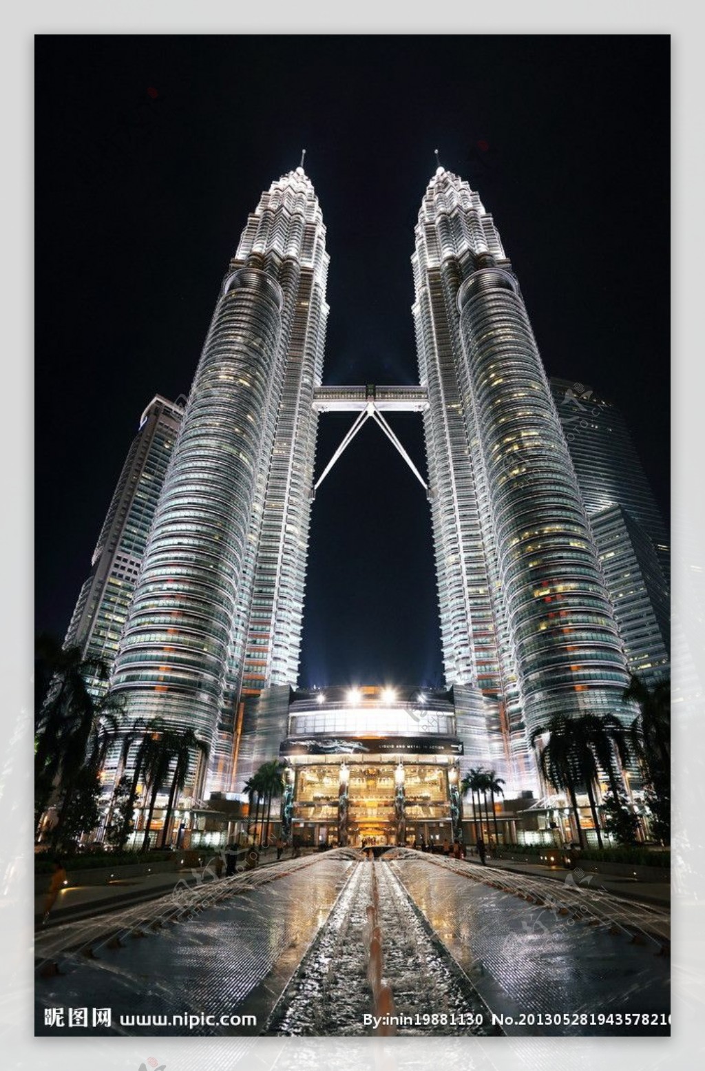 马来西亚双子塔全景图片