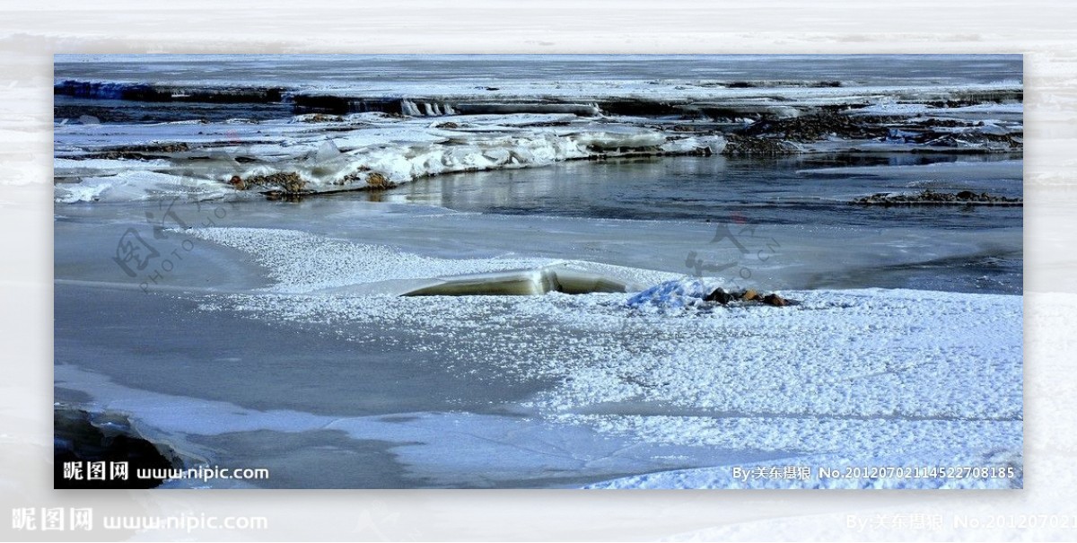 融化的冰河图片
