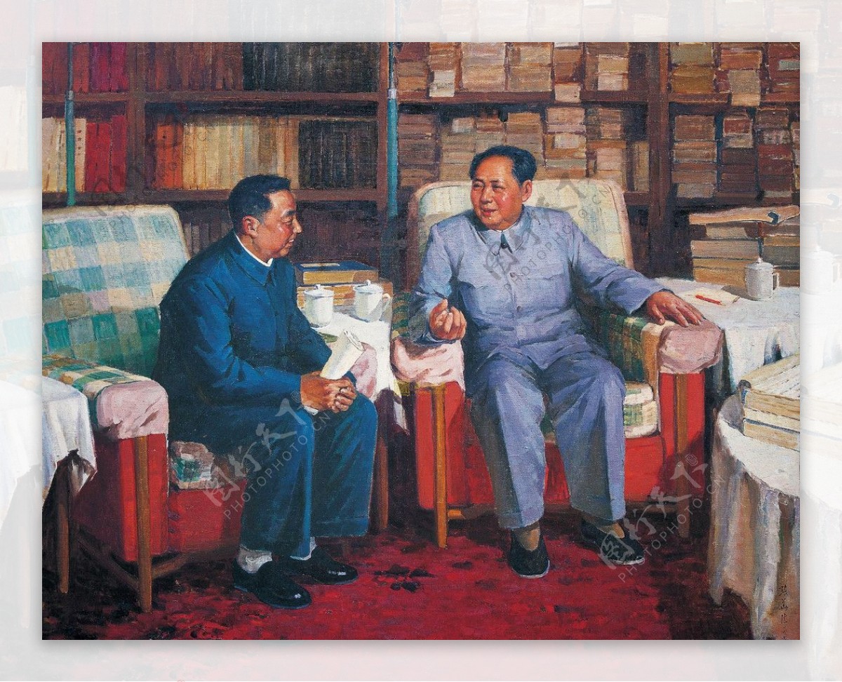毛泽东与华国锋图片