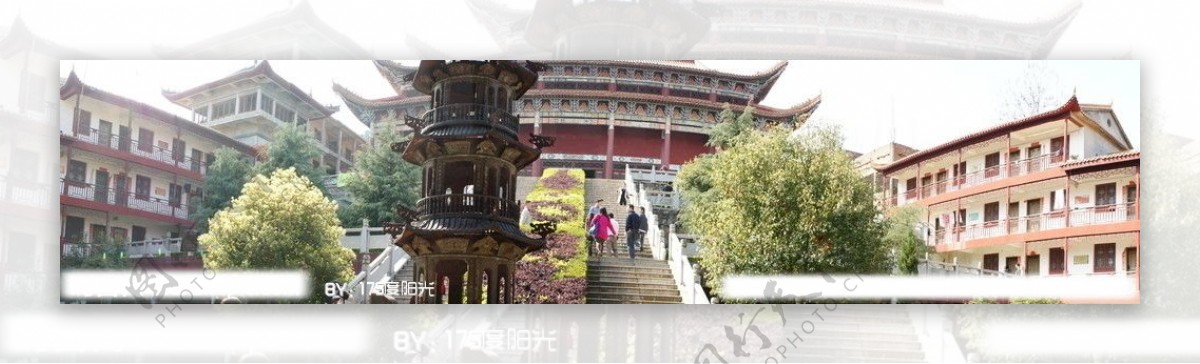 广角寺庙摄影图片