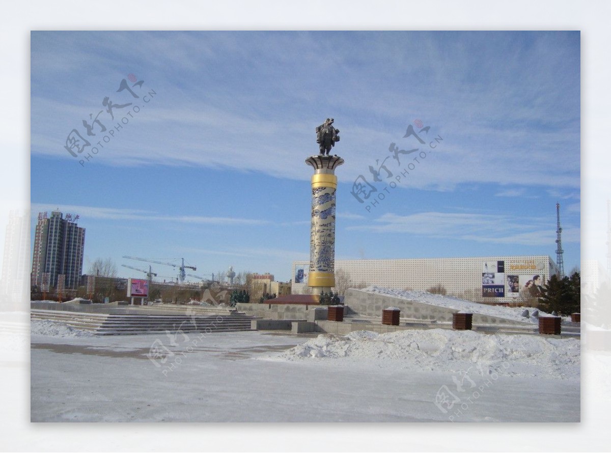 海拉尔成吉思汗广场图片