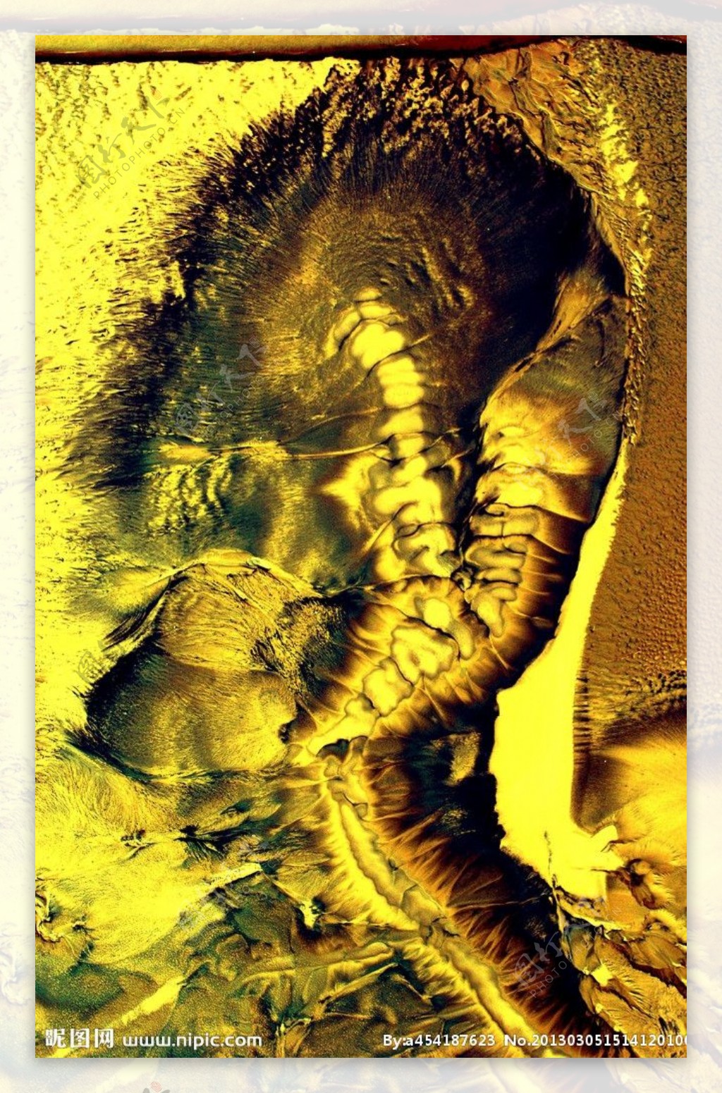 黄河沙痕抽象图案图片
