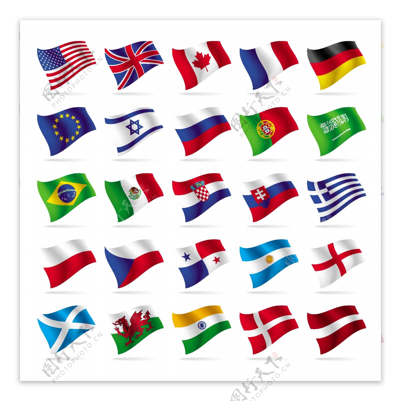 世界各地国旗图片