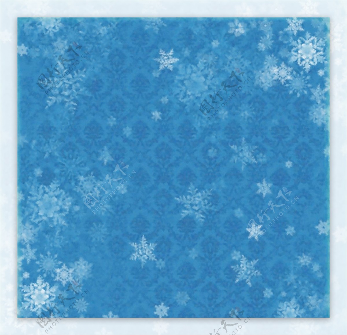 蓝色雪花图片素材-编号07916907-图行天下