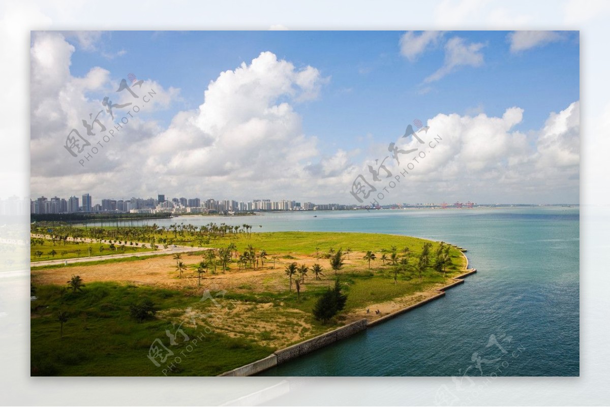 海口海岸远景图片