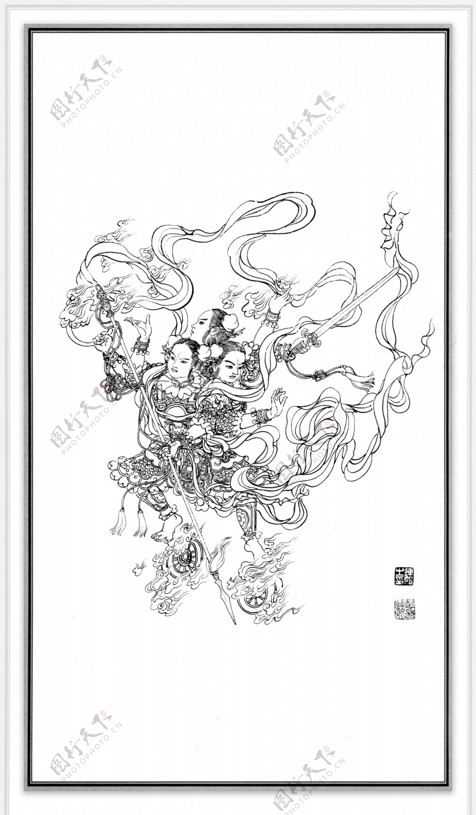 中国神话人物097哪吒图片