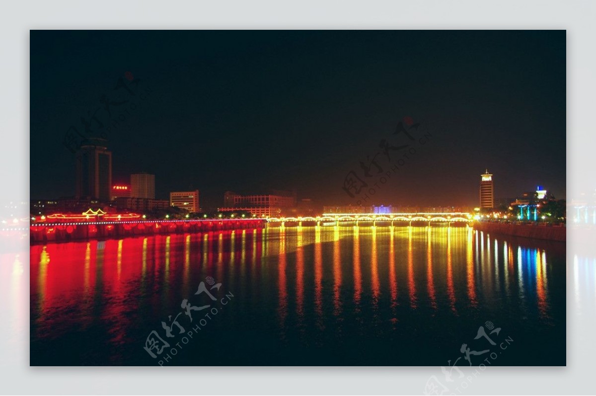 夜景江河夜景图片