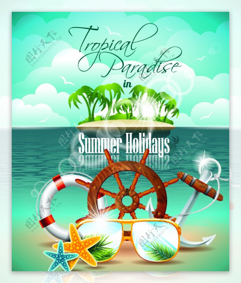 夏日旅游标签夏季图片