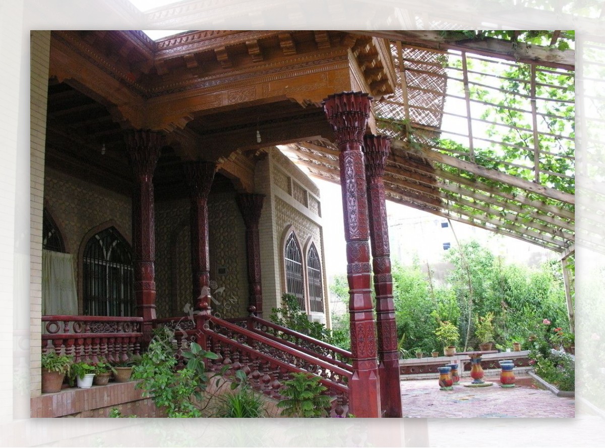 新疆和田维族庭院建筑风格图片
