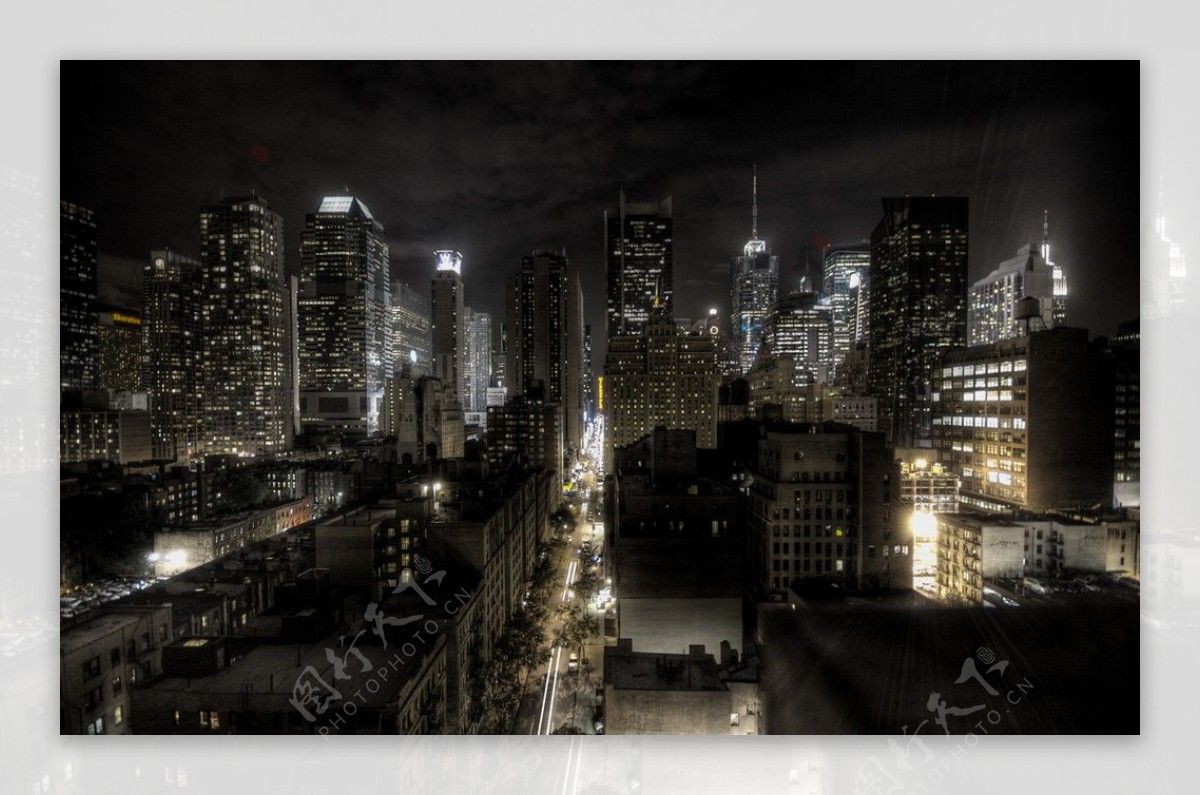 黑夜城市图片