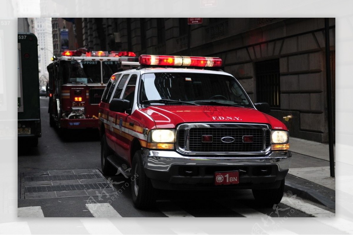 美国消防车图片
