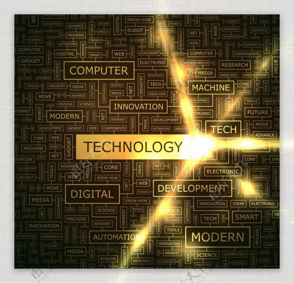 金色线路教育科技背景图片