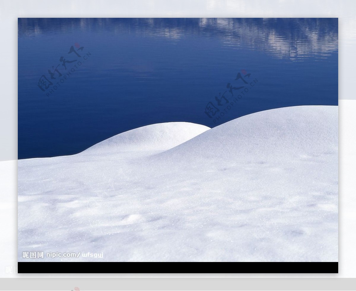 白色冬景白雪图片