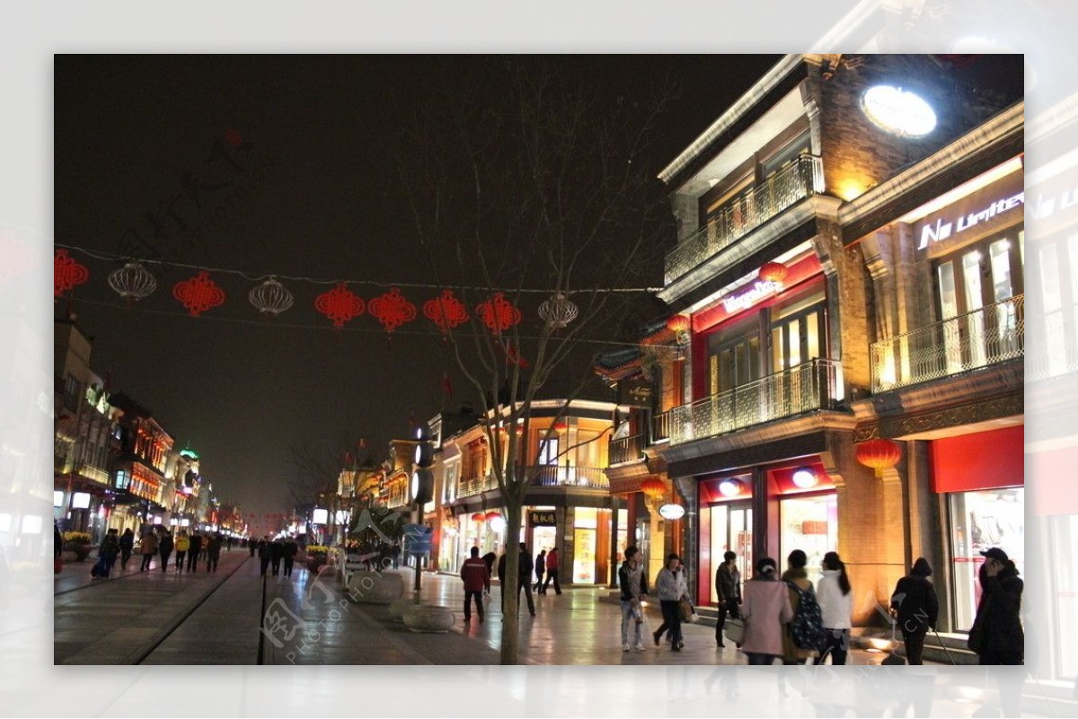 北京步行街夜景图片