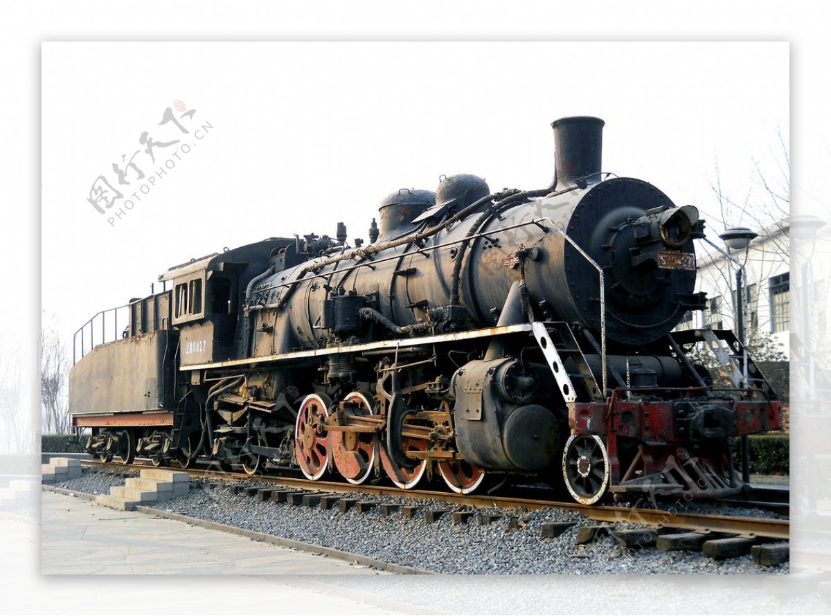 退役的蒸汽机车图片