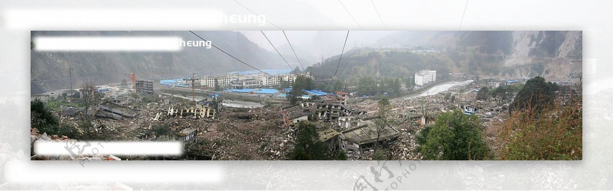 512大地震震中映秀镇图片