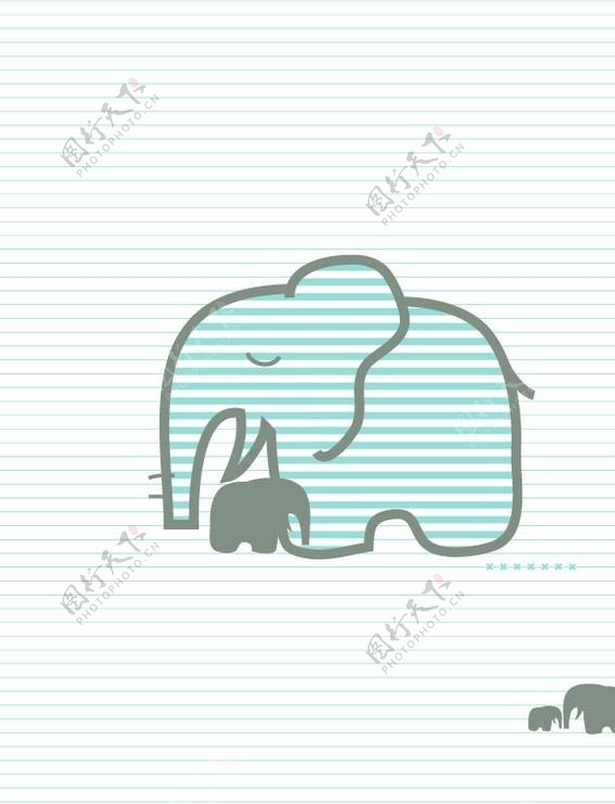 卡通大象背景图片