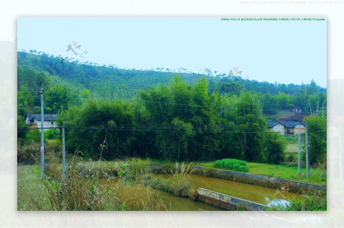 梅县南口拔萃学校远景山水图片