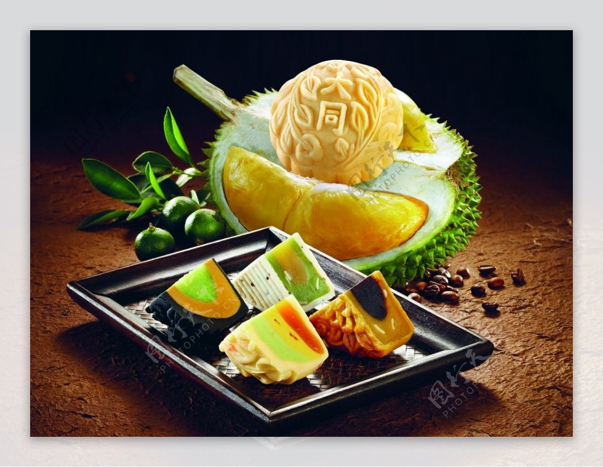 广式椰蓉月饼图片