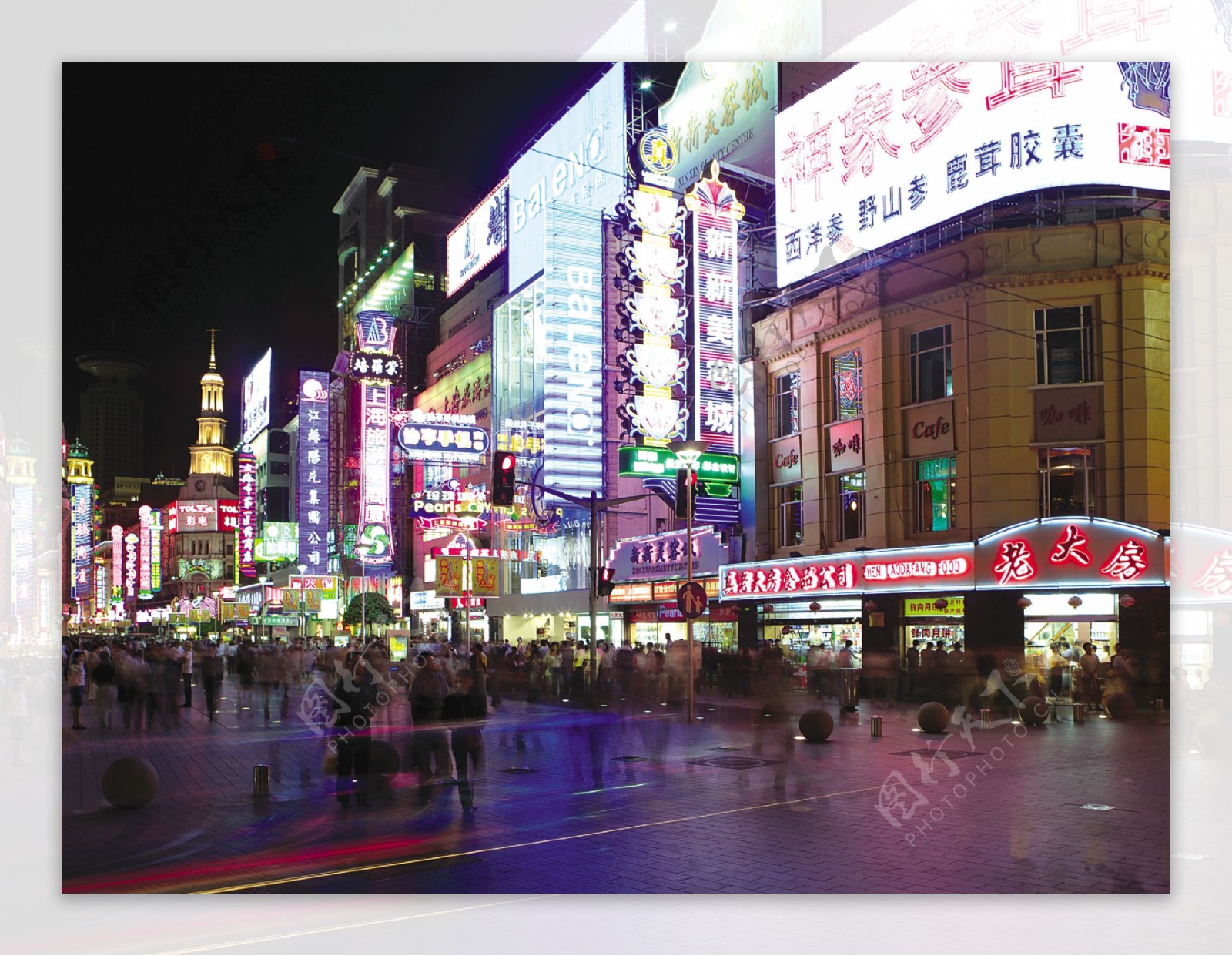 上海南京东路步行街夜景图片