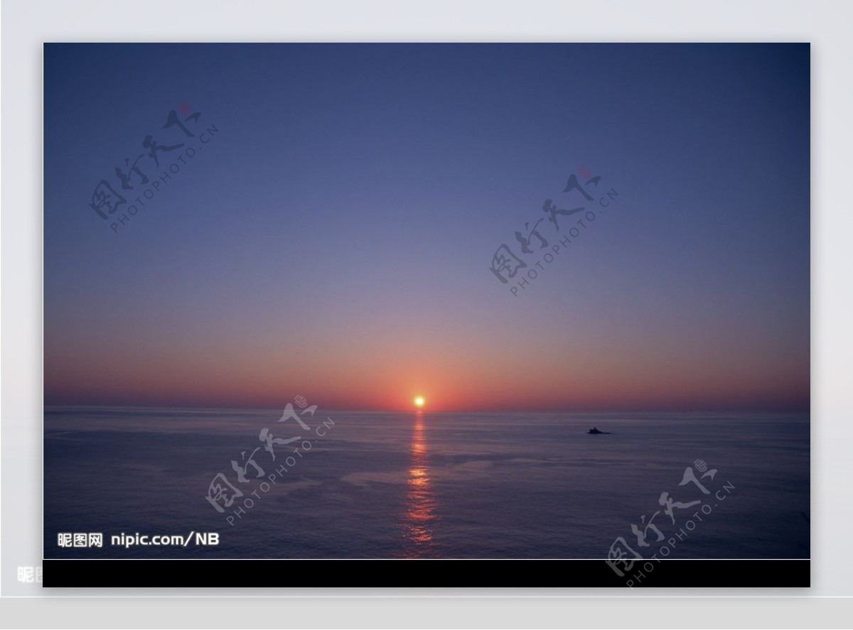 大海夕阳图片