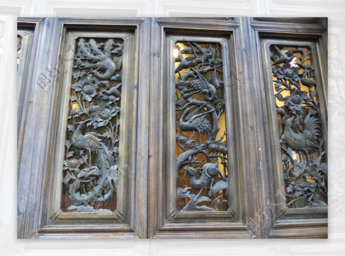 古代木雕窗花图片