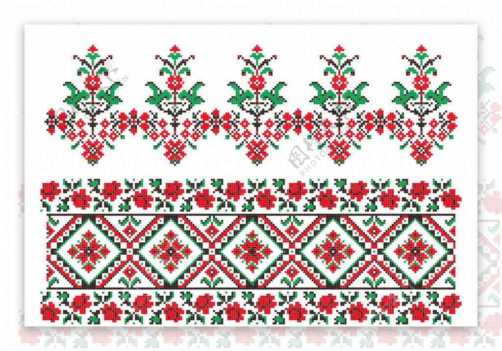 欧式刺绣地毯花纹底纹图片