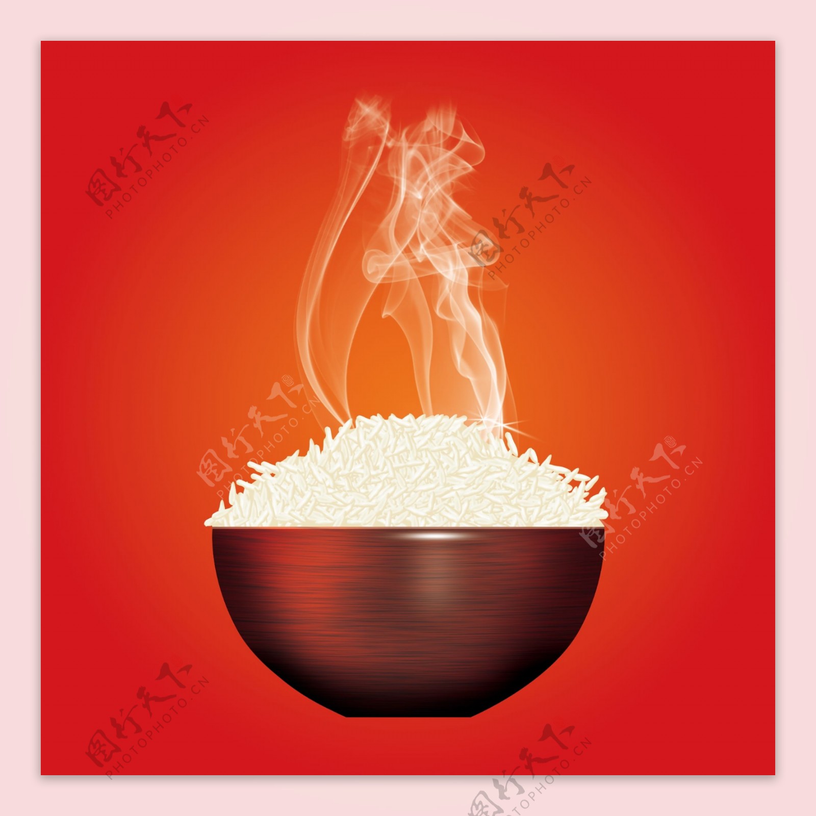 米饭烟雾碗图片高清