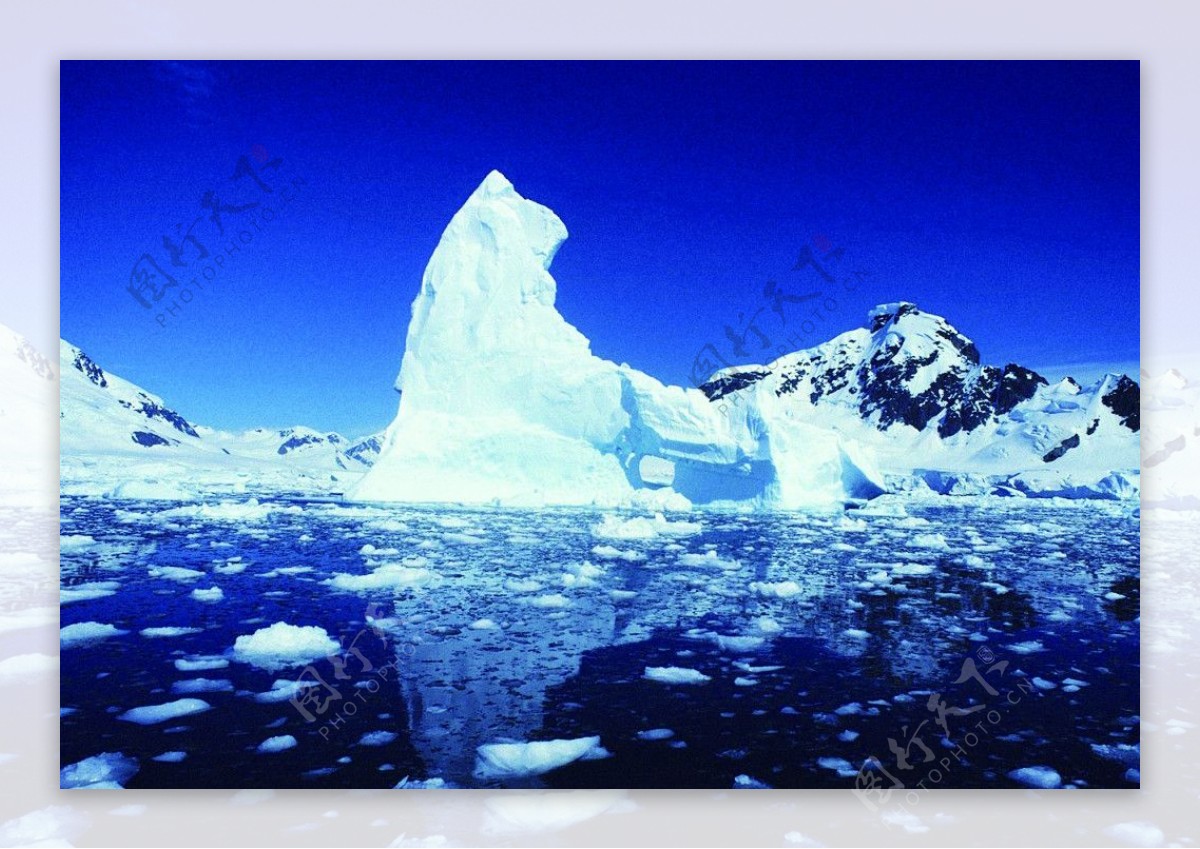 冰川融化图片