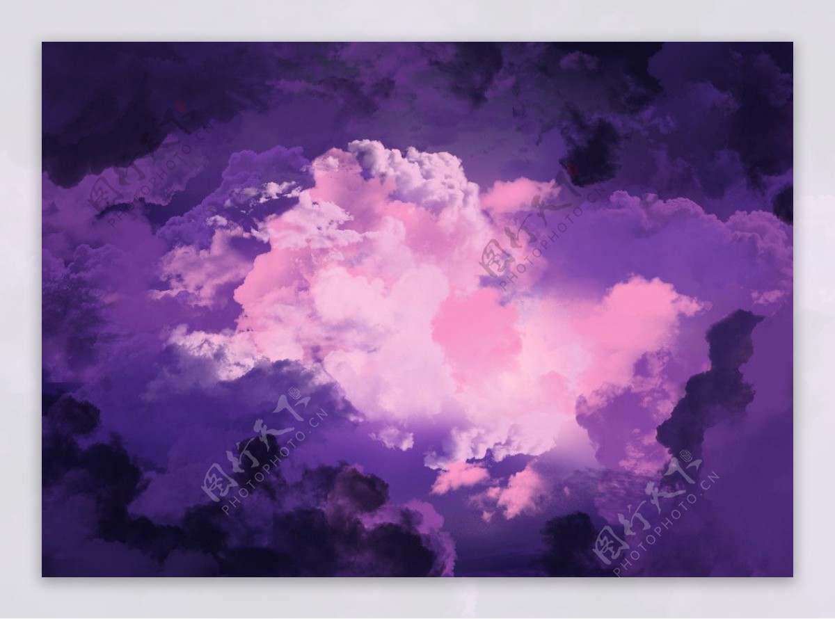 神奇的紫色天空图片