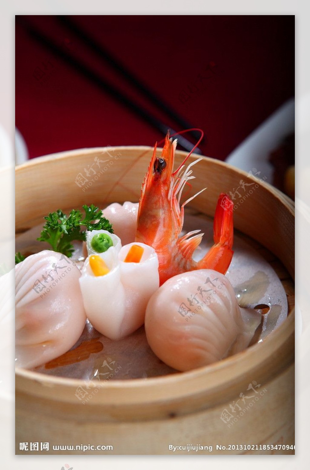 餐饮美食虾饺摄影图高清摄影大图-千库网