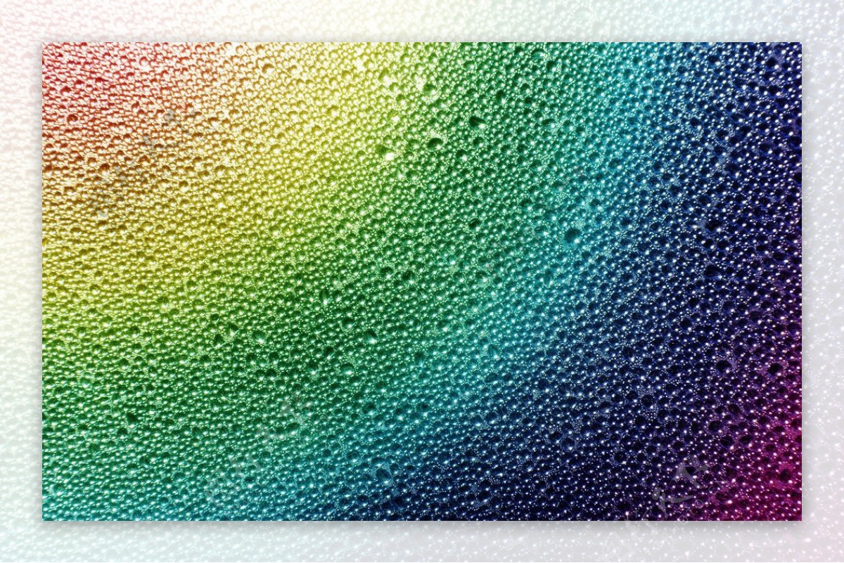 彩虹水滴图片