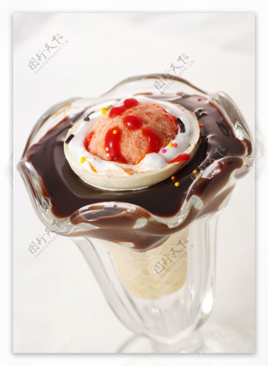 巧克力烤冰激凌图片