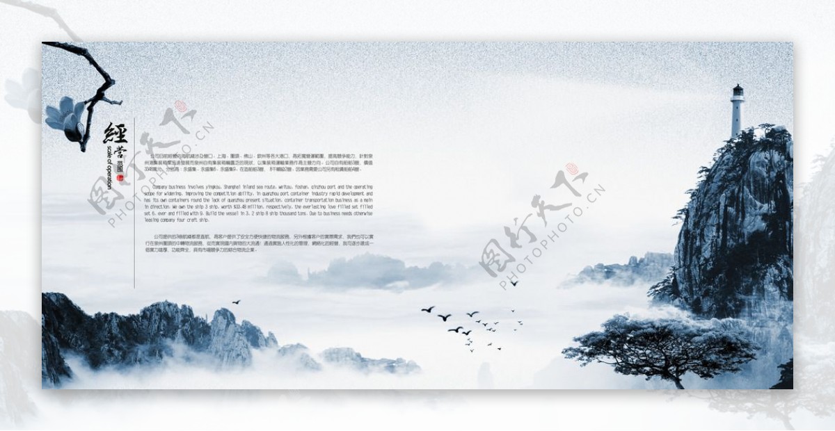 中国风房地产航空公司广告图片