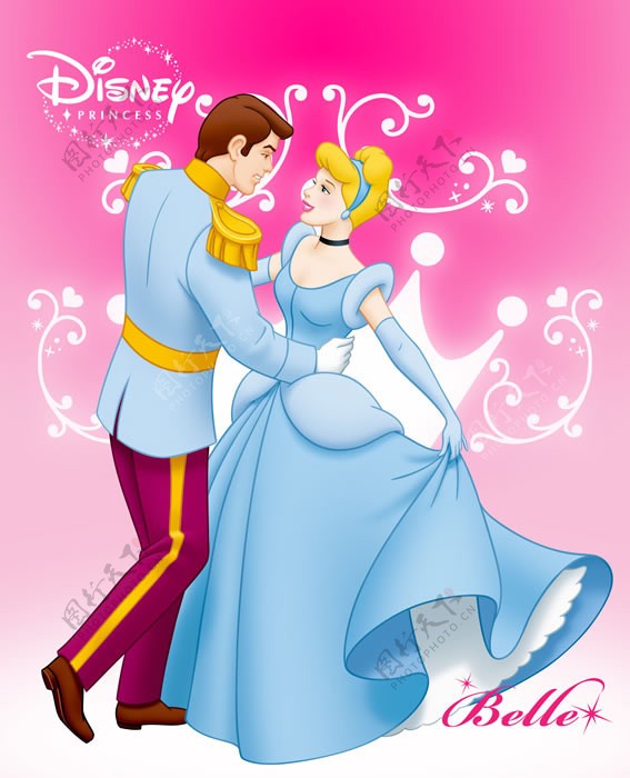灰姑娘与王子仙蒂公主最新迪士尼公主海报图片