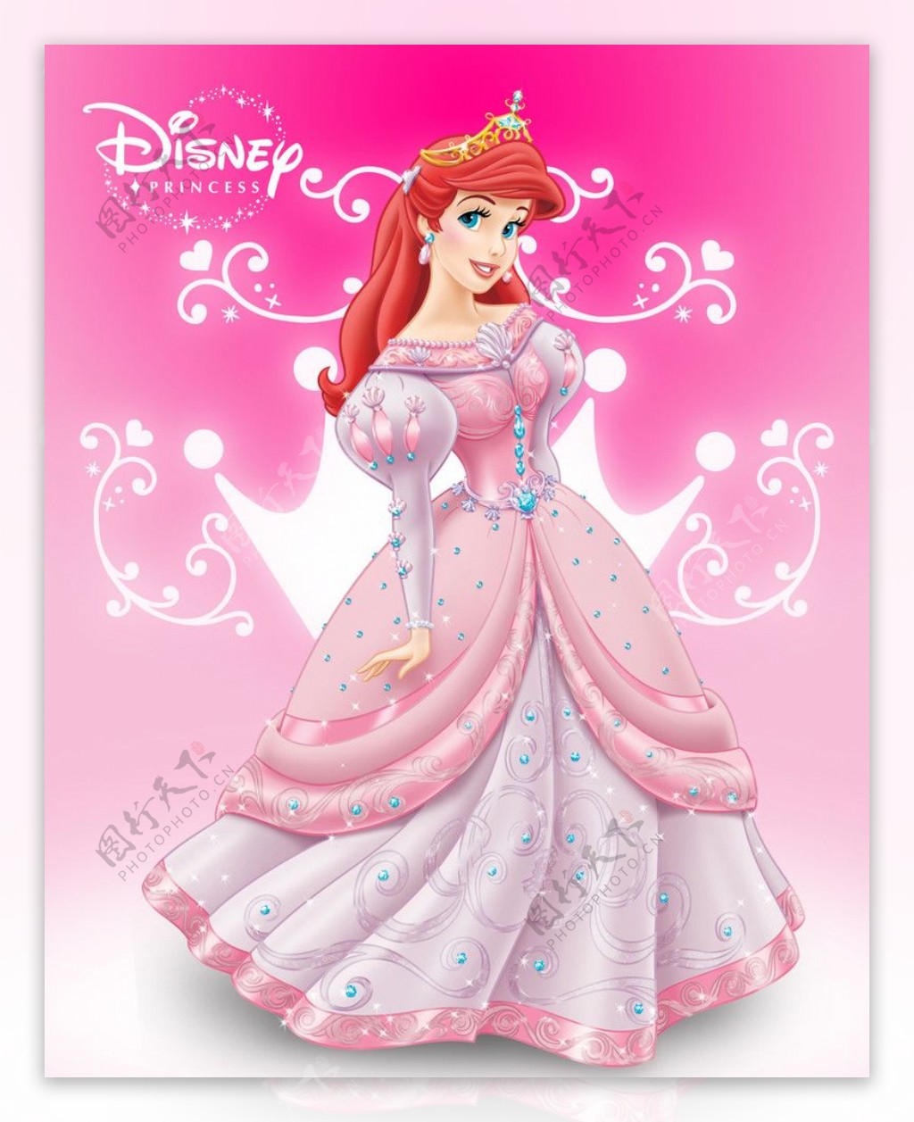 盛装美人鱼公主最新迪士尼海报爱丽儿图片