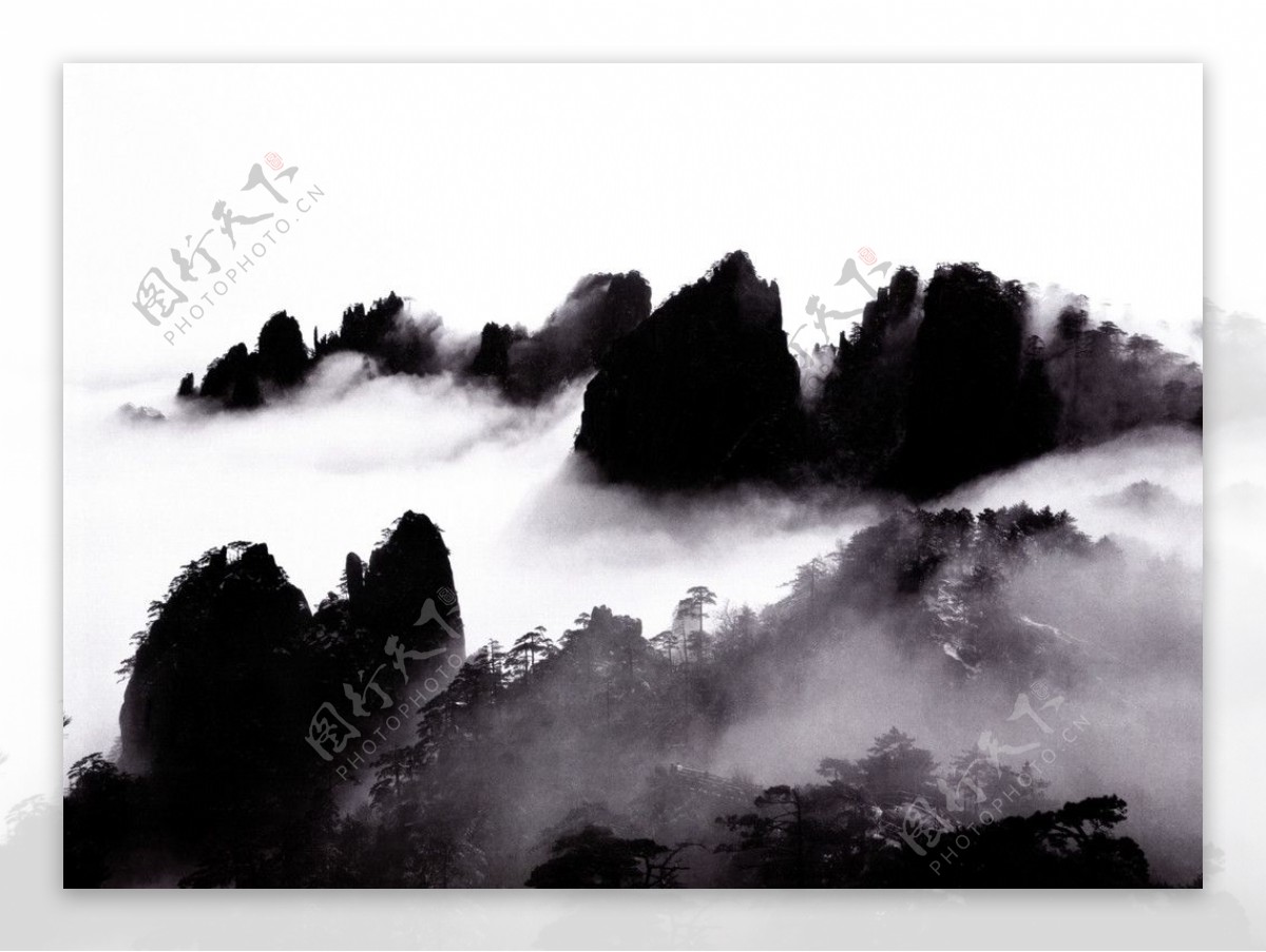 中国美景黄山图片