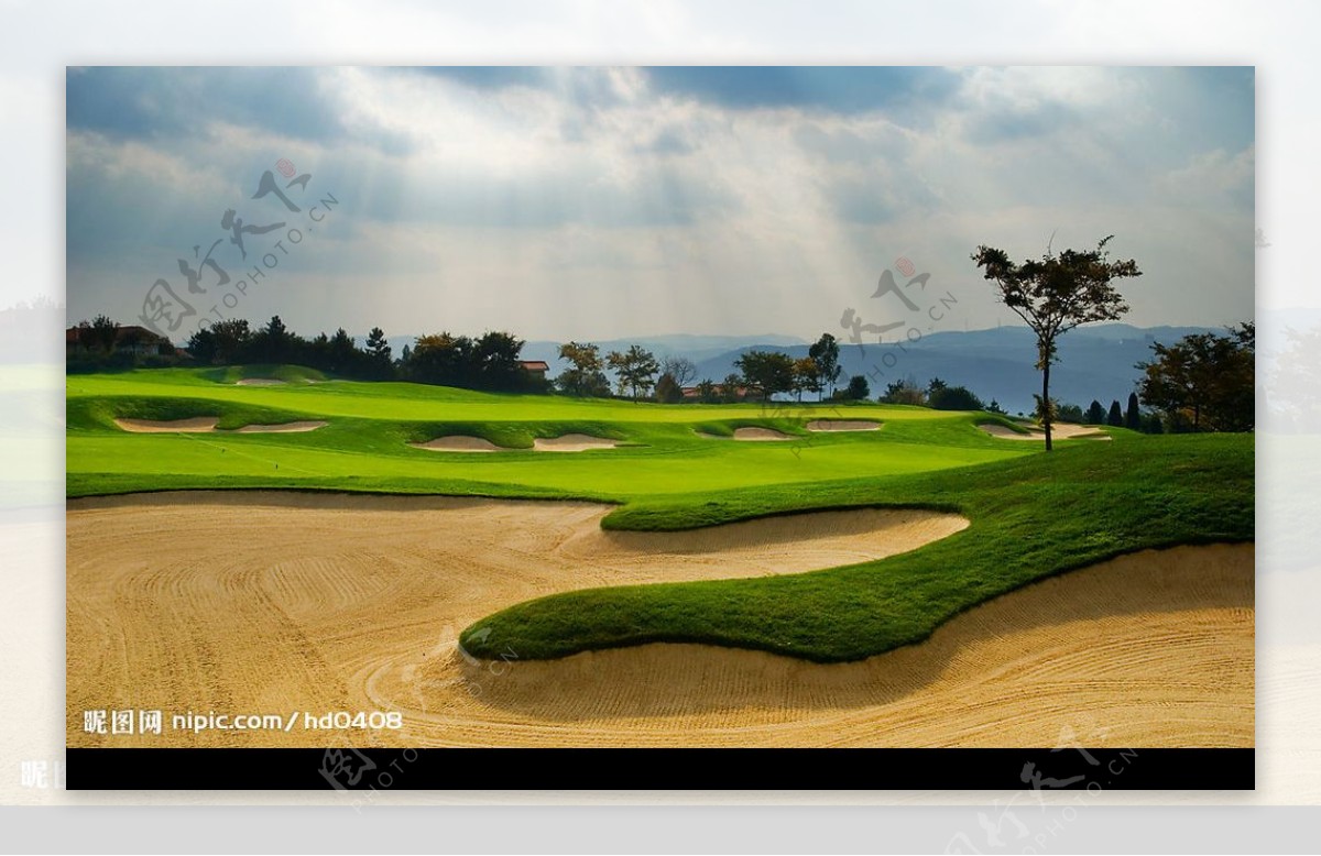 高尔夫球场之沙坑图片