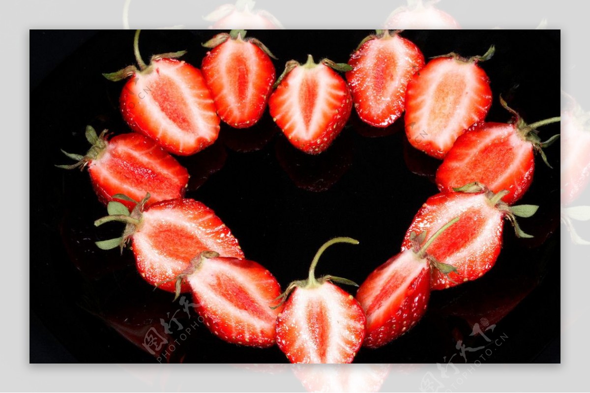 心型草莓图片素材-编号13762048-图行天下
