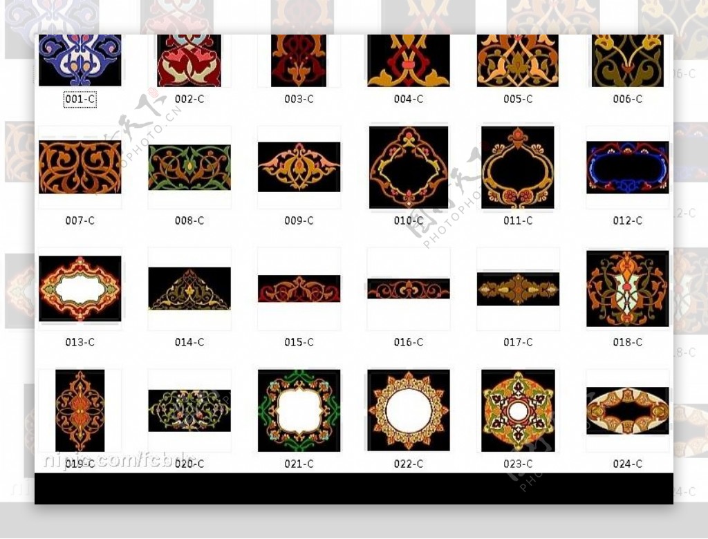 阿拉伯文化图库背景花纹全100款图片