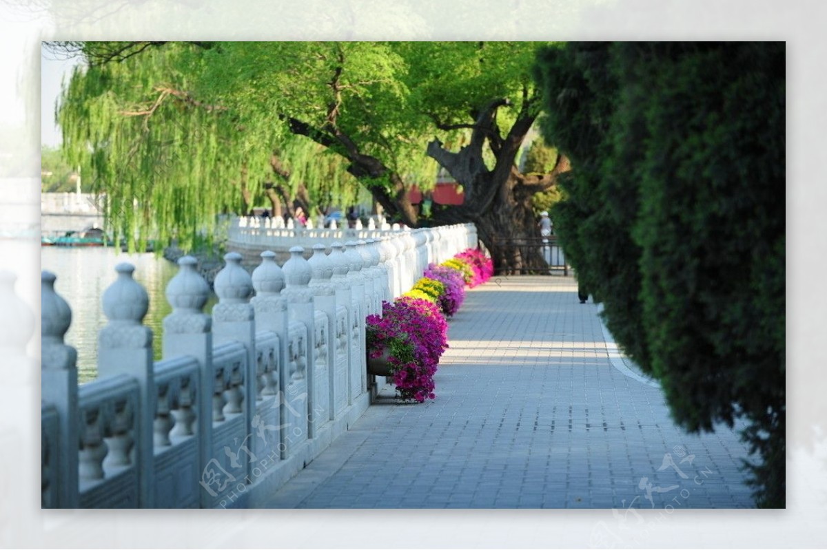 北京北海公园西岸图片