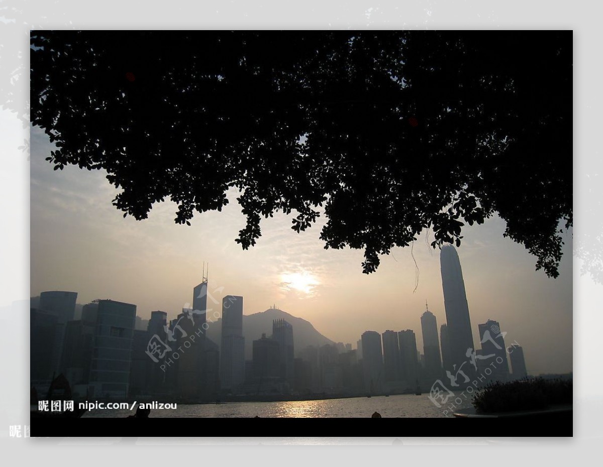 香港的黄昏图片